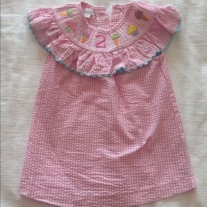 Mud Pie Pink Gingham Kids Casual Dress